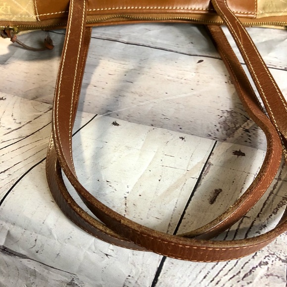 Dooney & Bourke Tan & Pink Tassel Zip Bag - Picture 9 of 11